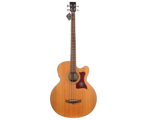 Tanglewood Premier TW-155A/Bass electro-acoustic bass guitar; Back and sides: mahogany; Top: natural spruce; Fretboard: rosew