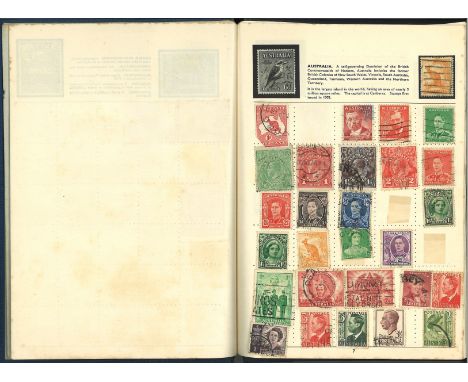 GB and British Commonwealth stamp collection in blue A5 Albion Stamp album. 100+ stamps. Good Condition. All autographed item