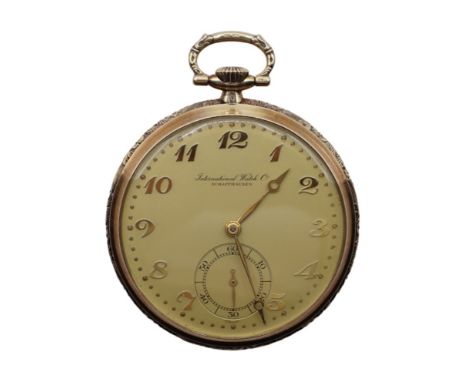 Herrentaschenuhr - Marke International Watch Co. Schaffhausen Werknr. 926989/H5, Probus IWC Scafusia, kl. Sekunde, arabische 