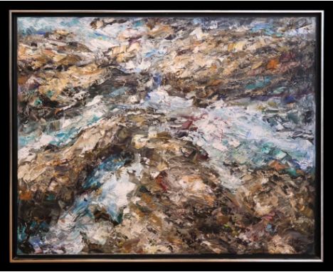 Gemälde - Rudi WEISS (1952 Ingolstadt) "Bretagne", rückseitig signiert, datiert 2011 und bezeichnet, Öl auf Leinwand, Maße Da