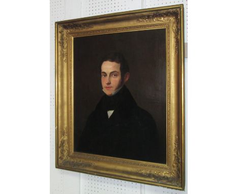 19TH CENTURY SCHOOL, 'Portrait of a Young Man', circa 1830, oil on canvas, 65cm x 52cm, framed. 