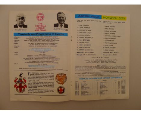8 x Football League Cup Final programmes consecutive years from 1968 to 1975 comprising 1 x Arsenal Vs Leeds United March 2 1