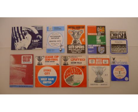 10 x Football League Cup Final, Semi Final and Replay programmes from 1969 to 1972 comprising 1 x West Bromwich Albion Vs Car