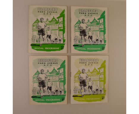 4 x Bradford Park Avenue 1960-61 football programmes, Vs Northampton Town Sept 10 1960, Vs Barrow Oct 1 1960, Vs Southport Fe