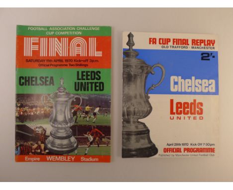 2 x FA Cup 1970 Final / Replay programmes comprising 1 x Final Chelsea Vs Leeds United April 11 1970 at Empire Stadium Wemble