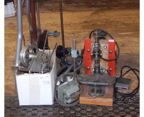 Adam Machine Tool Company watchmaker's tool with lever, various clamps, stands and other tools 