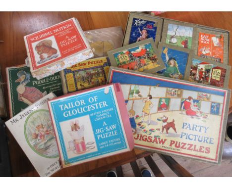 A Chad Valley Party Picture Jigsaw Puzzles, containing six advertising puzzles, together with other jigsaws
