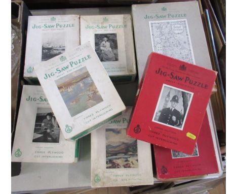 8 Chad Valley boxed wooden jigsaws
