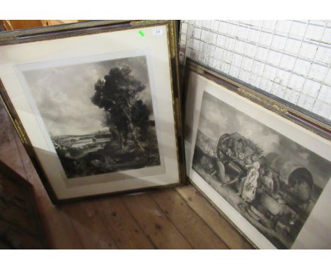 Two antique engravings after James Ward (painter and engraver to HRH the Prince of Wales) "A veg Market" together with&nbsp; 
