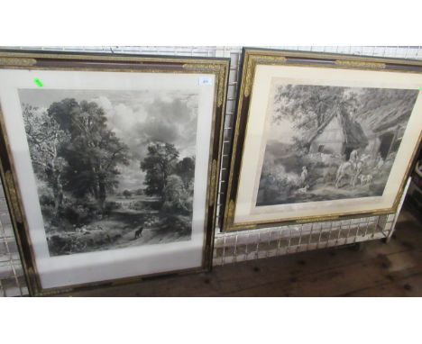Two antique engravings one after Moorland engraved by Lucas 24ins x 20ins together with another 21ins x 24ins&nbsp;