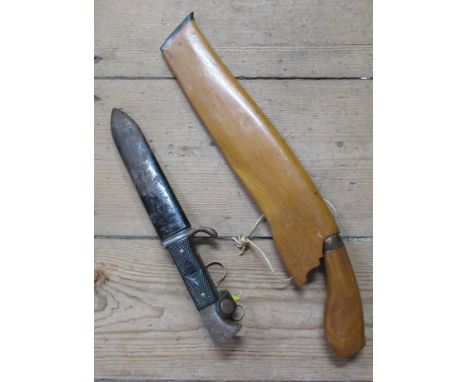 An Eickhorn knife, with metal scabbard and another knife