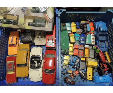 A quantity of unboxed diecast vehicles, various makers including Corgi Kermit the Frog, Corgi Heinkel; Dinky army vehicles; s