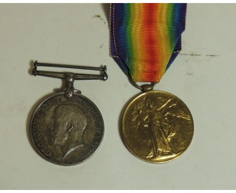 WWI pair named to 42409 Pte H Moors York R 