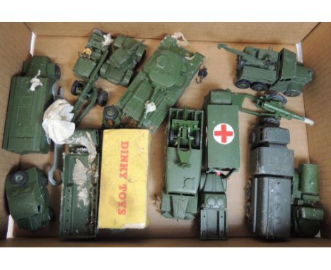 DINKY - military vehicles including 626 military ambulance and 623 army wagon in box (lacks all flaps)
