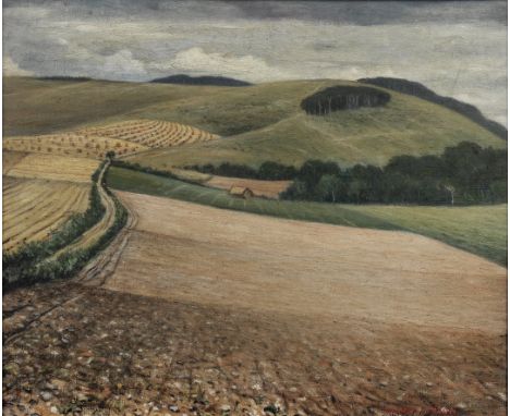 Christopher Richard Wynne Nevinson A.R.A. (British, 1889-1946)The Peaceful Rhythms Of The Downs signed 'C.R.W NEVINSON' (lowe