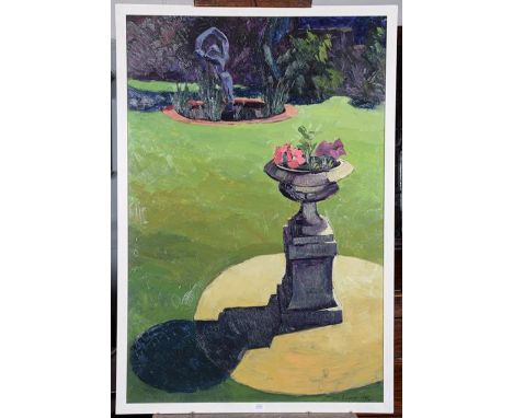 John Fineran (Contemporary), Afternoon Light, Garden at Derby Road, Belper, May 1992, signed, oil on board, 120cm by 80cm  Ar