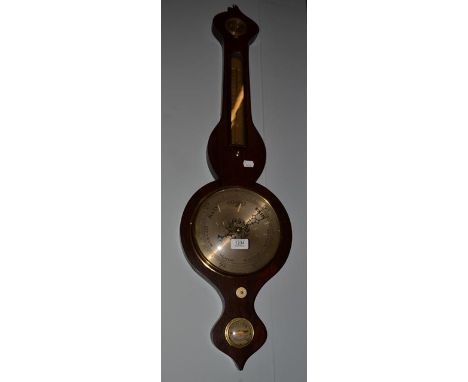 A 19th century mahogany wheel barometer