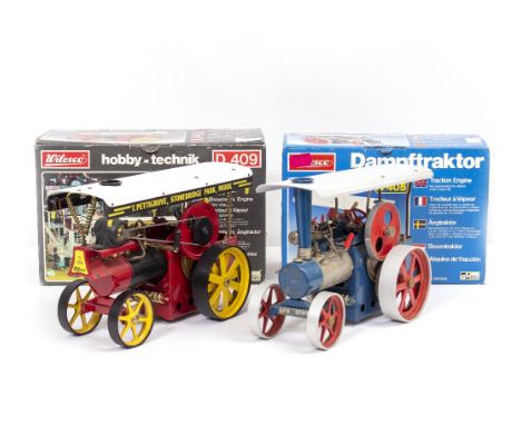 A WILESCO STEAM D409 SHOWMAN'S ENGINE in original box together with a further Wilesco steam traction engine D405 with box (2)