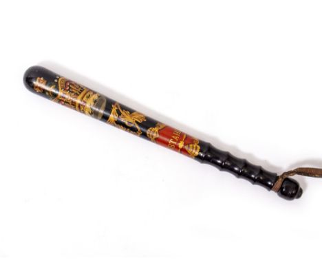 A VICTORIAN PAINTED TRUNCHEON bearing royal cypher VR, a crown and 'Constable'