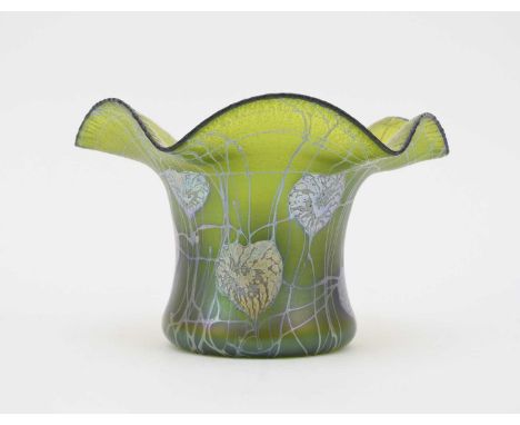 An Imperial Glass USA 'Freehand' bowl in the Lily Pad and Vine pattern, circa 1924/25, label to base, 18.5cm wideCondition:Go