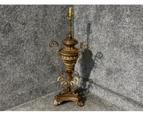 Large resin &amp; metal stylish table lamp base, height 73cm