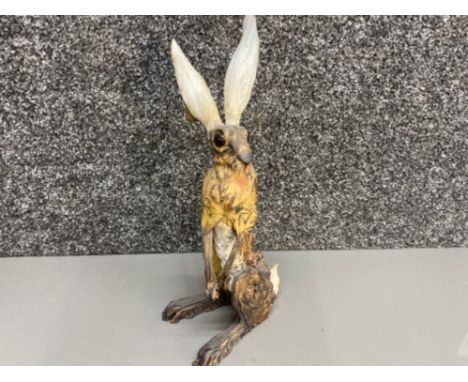 Vintage Rare studio pottery rabbit sculpture signed to base and dated 1996