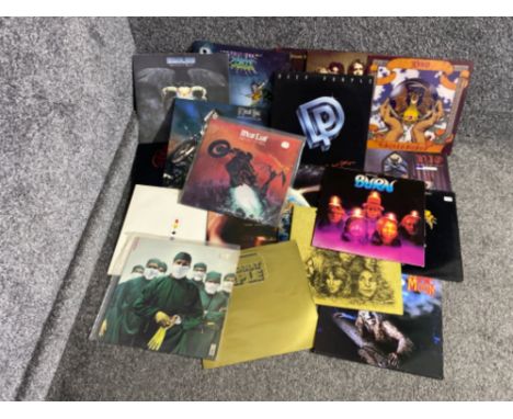 Lot containing vintage LP records to include Elton John and Bon Jovi