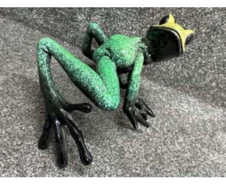 Large frog “shelf” ornament part of the Kitty’s Critters collection by Starlite originals - H31cm