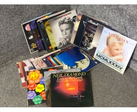 Large lot of vintage records to include David Bowie and Neil Diamond