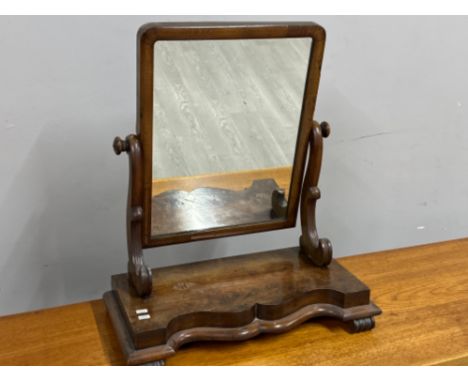 Vintage walnut dressing table mirror
