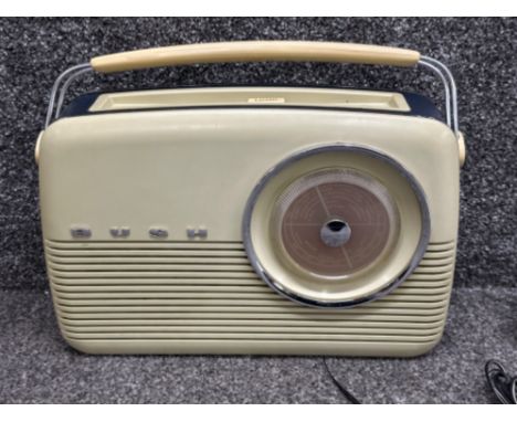 Vintage battery-operated Bush radio, adapted for mains, in good working condition