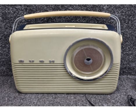 Vintage battery-operated Bush radio, adapted for mains, in good working condition