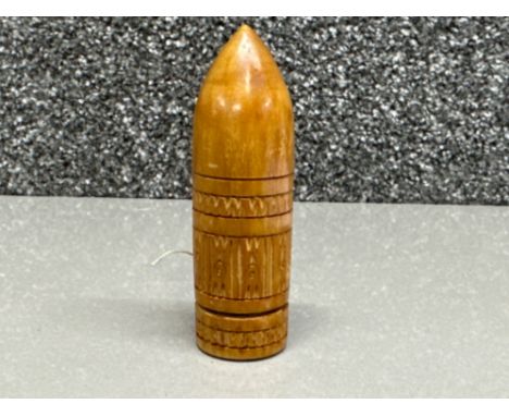 Unusual treen barrel dual bobbin spool (made in the USSR)