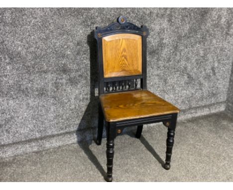 vintage two tone carved wooden chair