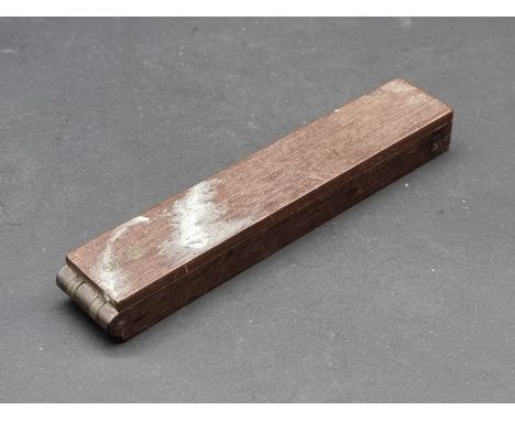 A Georgian mahogany cased set of guinea scales,&nbsp;14cm long.