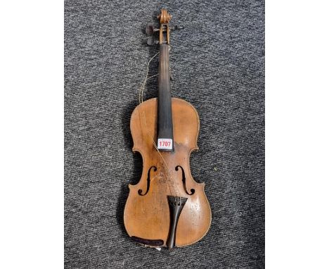 An antique Continental violin,&nbsp;with 13in two piece back.