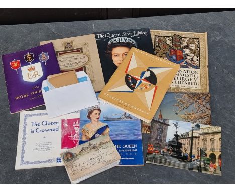 A mixed group of Royal commemorative ephemera and related,&nbsp;to include a 1951 Festival of Britain guidebook; a set of twe