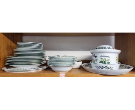 A Royal Worcester 'Worcester Herbs' pattern part dinner service. 