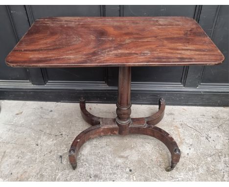 A Regency mahogany library reading table,&nbsp;stamped 'Wilkinson, Ludgate Hill, 1006', 91cm wide, (losses and faults to ratc