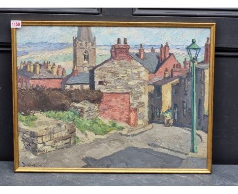 Ronald Ossory Dunlop,&nbsp;a West Country village, signed, oil on board, 45.5 x 61cm.