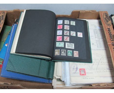 All World Stamps, in twelve albums and a large quantity of album leaves, late XIX century to late XX century, good general in