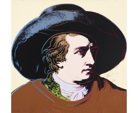 Andy Warhol     1928 Pittsburgh - 1987 New York Goethe. 1982. Farbserigrafie.  Signiert, nummiert und bezeichnet 'TP'. Unikat