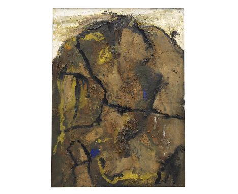 Emil Schumacher     1912 Hagen - 1999 San José/Ibiza Albia. 1977. Öl auf Leinwand.  Rechts unten signiert. Verso auf dem Keil