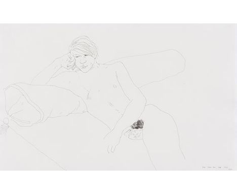 David Hockney     1937 Bradford - lebt und arbeitet in London und Los Angeles Peter, Powis Terrace, Sept. 1967. 1967. Schwarz