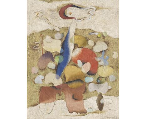 Willi Baumeister     1889 Stuttgart - 1955 Stuttgart Steingarten. 1939. Öl auf Leinwand.  Unten rechts signiert und datiert. 