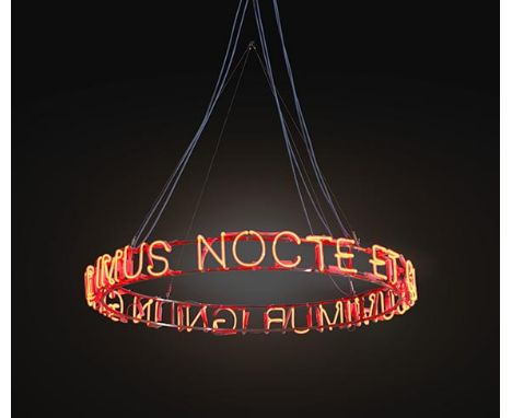 Cerith Wyn Evans     1958 Llanelli (Wales) - lebt und arbeitet in London In girum imus nocte et consumimur igni. 1997. Neon. 