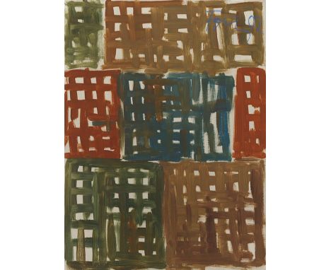 Günther Förg     1952 Füssen - 2013 Freiburg Ohne Titel. 2002. Acryl auf Leinwand.  Rechts oben signiert und datiert. 81 x 60