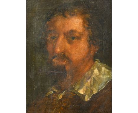 18th Century Continental School, a head and shoulders portrait of a male figure, oil on canvas, 15.75" x 12" (40 x 30.5cm), i