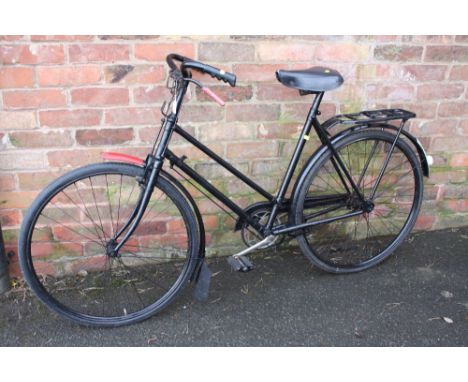 A VINTAGE BLACK PAINTED NEW HUDSON BICYCLE