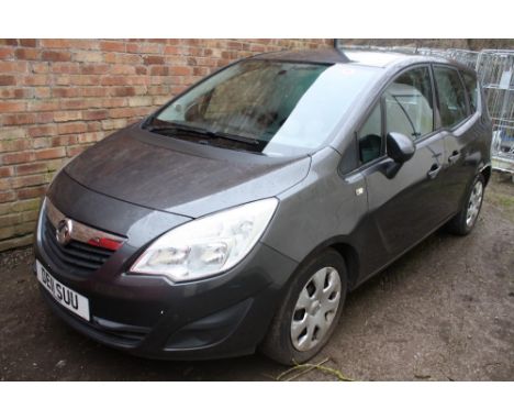 A 1.7L DIESEL GREY VAUXHALL MERIVA CDTI 'DE11 SUU', MOT 11/04/2020, LOG BOOK, TWO KEYS, APPROX MILEAGE 77,747   *****NO RESER